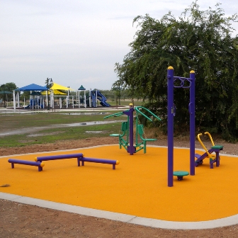 Outdoor Fitness Equipment Park Community Trail Clovis California CA