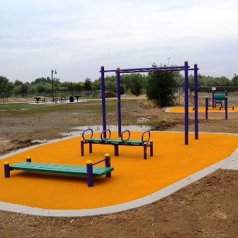 Outdoor Fitness Equipment Park Community Trail Clovis California CA