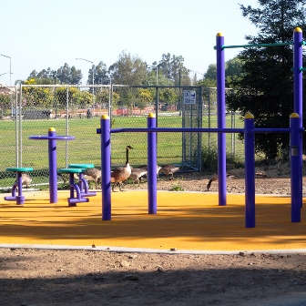 Outdoor Fitness Equipment Park Community Trail Clovis California CA