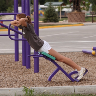 Outdoor Fitness Equipment Back Extention